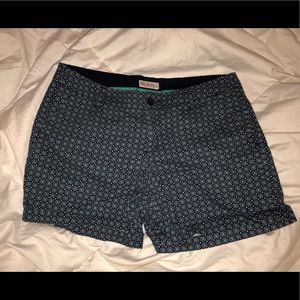 navy blue shorts with a cute pattern